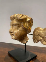 18th Century Italian Gilt Wood Winged Angel Putto