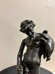 19th Century Italian Grand Tour Bronze of a Satyr Sculpture, Pompeii