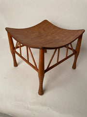 19th Century Bentwood Thebes Stool with Larkin Company Label