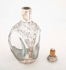 Two Asian Sterling Silver Wine Bottles