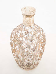 Two Asian Sterling Silver Wine Bottles