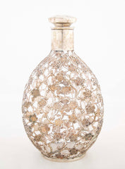 Two Asian Sterling Silver Wine Bottles