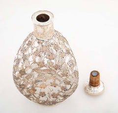 Two Asian Sterling Silver Wine Bottles