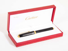 18 Karat Gold Cartier Fountain Pen With Original Box