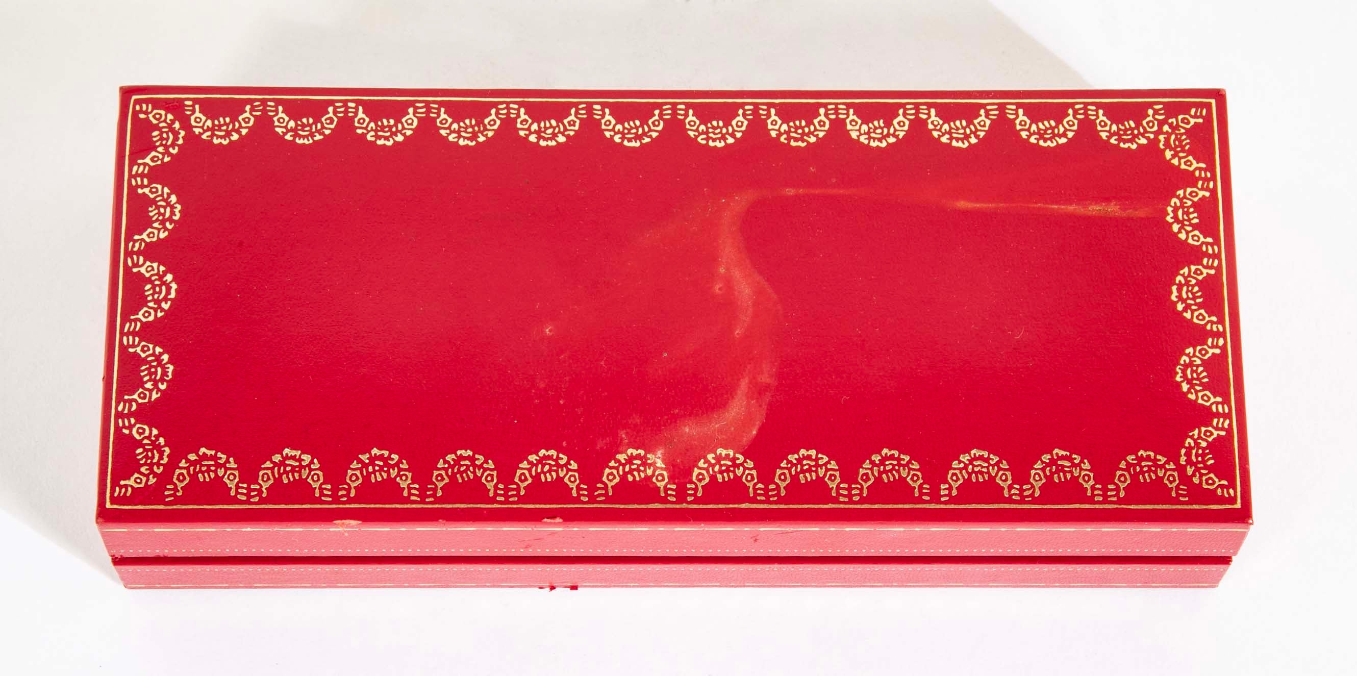 18 Karat Gold Cartier Fountain Pen With Original Box