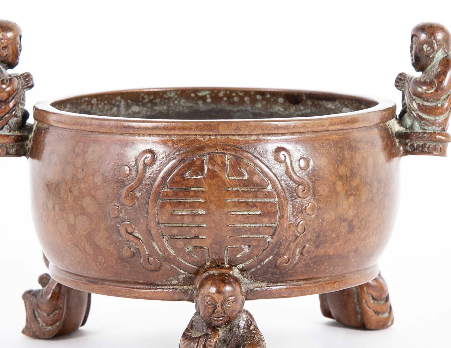 Chinese Bronze Incense Burner with Mark