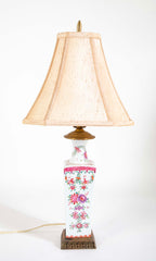 Pair Of Famille Rose Porcelain Lamps