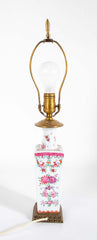 Pair Of Famille Rose Porcelain Lamps