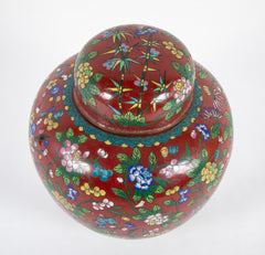 Pair of 19th Century Chinese Cloisonne Covered Jars