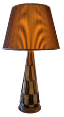 Ercole Barovier “Pezzato” (Dappled) Table Lamp in Glass and Brass — Barovier & Toso, Murano, Italy, c. 1956