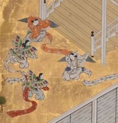 Japanese Meiji Period Two Panel Screen