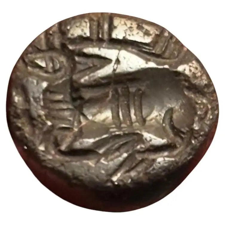 Ancient Sassanian Hematite Engraved Dome Stamp Seal 4th to 5th Century AD