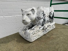 Mid-20th Century Crouching Plaster Panther