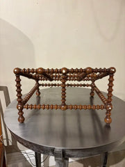 19th Century English Regency Turned Elmwood Book Stand with Bone Decoration