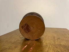 Whaler Made Bone and Ebonized Wood Round Lidded Box
