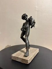 19th Century Italian Grand Tour Bronze of a Satyr Sculpture, Pompeii