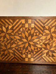 19th Century Walnut and Satin Wood Box With Geometric Inlay
