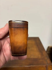 Vintage Italian Leather Gambling Dice Cup