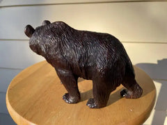 19th Century Swiss Black Forest Carved and Stained Walnut Bear