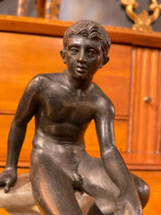 19th Century Italian Grand Tour Bronze and Marble of Mercury