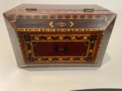 19th English Regency Inlaid Jewelry Box