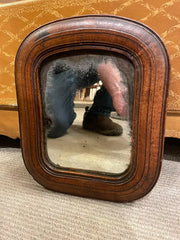 17th Century English Walnut Mirror with Original Glass, Small Scale