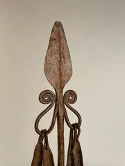 African Iron Spear-Form Currency Mounted on a Custom Steel Base