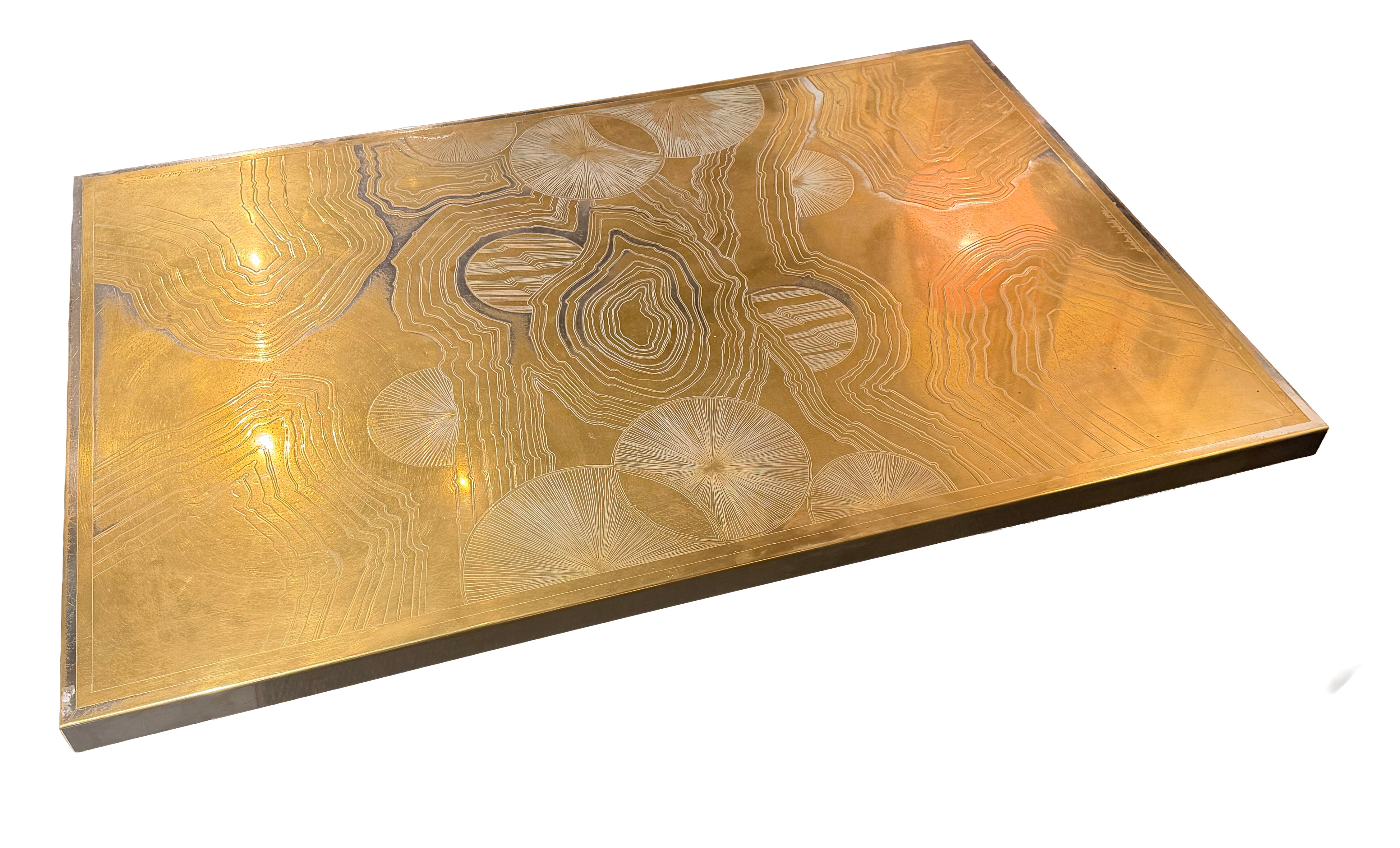 Christian Krekels Engraved Brass Coffee Table