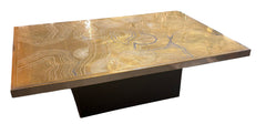 Christian Krekels Engraved Brass Coffee Table