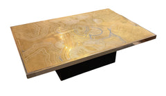 Christian Krekels Engraved Brass Coffee Table
