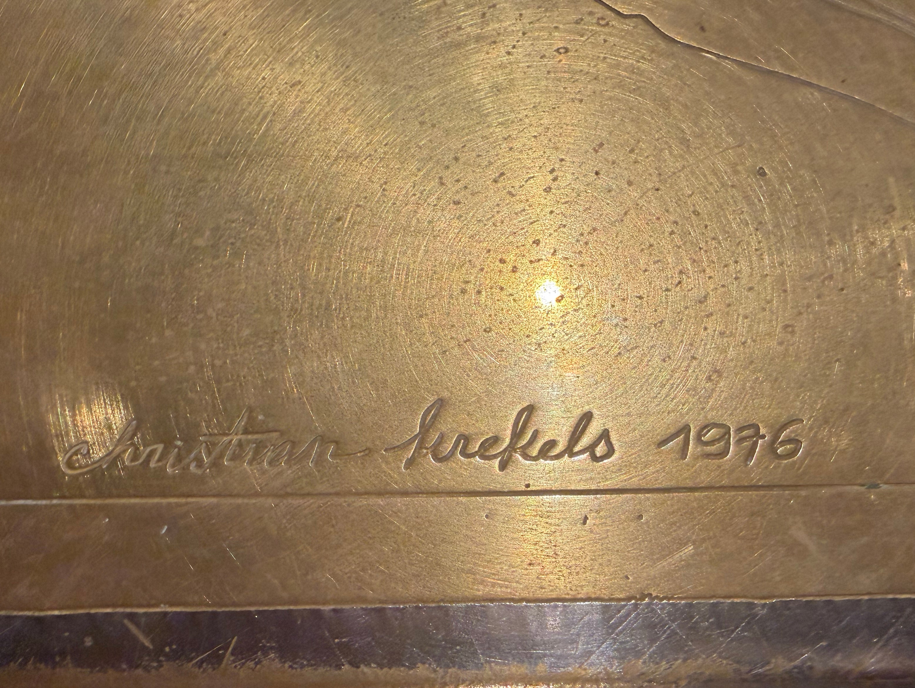 Christian Krekels Engraved Brass Coffee Table