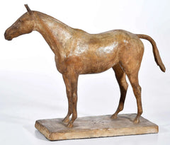 A 1930 Equestrian Model Sculpture Finely Rendered in Patinated Plaster