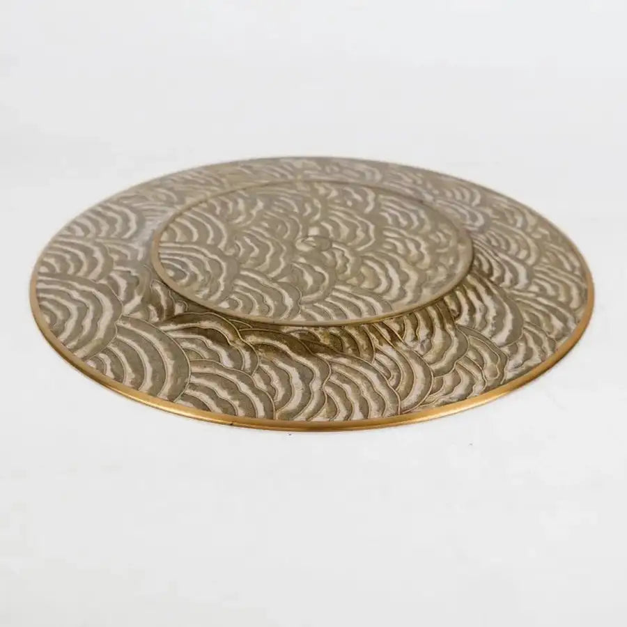 Asian Art Déco Cloisonné Charger or Bowl