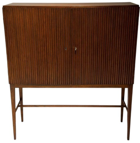 Frode Holm for Illums Bolighus Two-Door Teak Cabinet on Tapered Legs