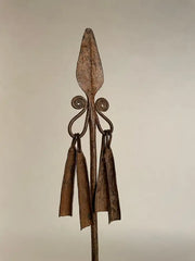 African Iron Spear-Form Currency Mounted on a Custom Steel Base