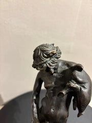 19th Century Italian Grand Tour Bronze of a Satyr Sculpture, Pompeii