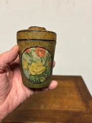 Early 20th Century Leather Dice Cup with 7 Dice Inset into the Top
