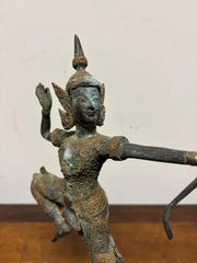 Mid 20th Century Thai Bronze of Rama as an Archer