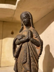17th French Century Iron Figure of The Virgin
