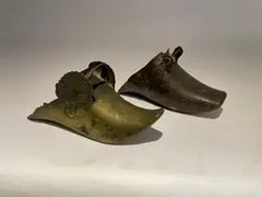 Two 19th Century Spanish Colonial Brass Slipper Stirrups