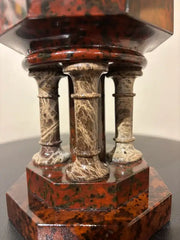 19th Century Italian Hardstone Urn Miniature Font Signed and Dated 1834