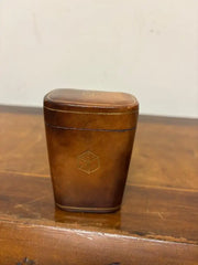 Vintage Italian Leather Gambling Dice Cup