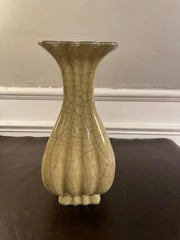 Chinese Crackle Glaze Fluted Vase