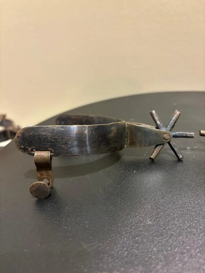 Spanish Colonial Etched Steel Spurs, Circa 1800