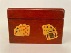 Italian Painted and Lacquered Playing Card Box
