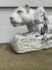 Mid-20th Century Crouching Plaster Panther