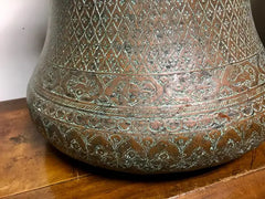 Ottoman Copper Bucket With Incised Decoration