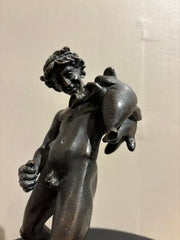 19th Century Italian Grand Tour Bronze of a Satyr Sculpture, Pompeii