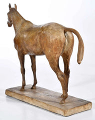 A 1930 Equestrian Model Sculpture Finely Rendered in Patinated Plaster