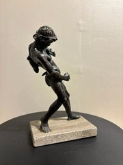19th Century Italian Grand Tour Bronze of a Satyr Sculpture, Pompeii